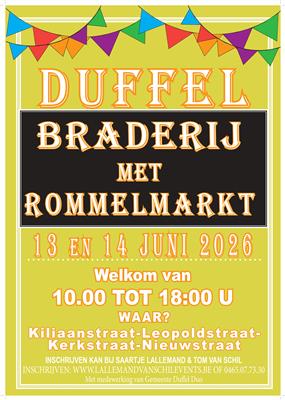 Grote Rommelmarkt in Duffel met omliggende straten